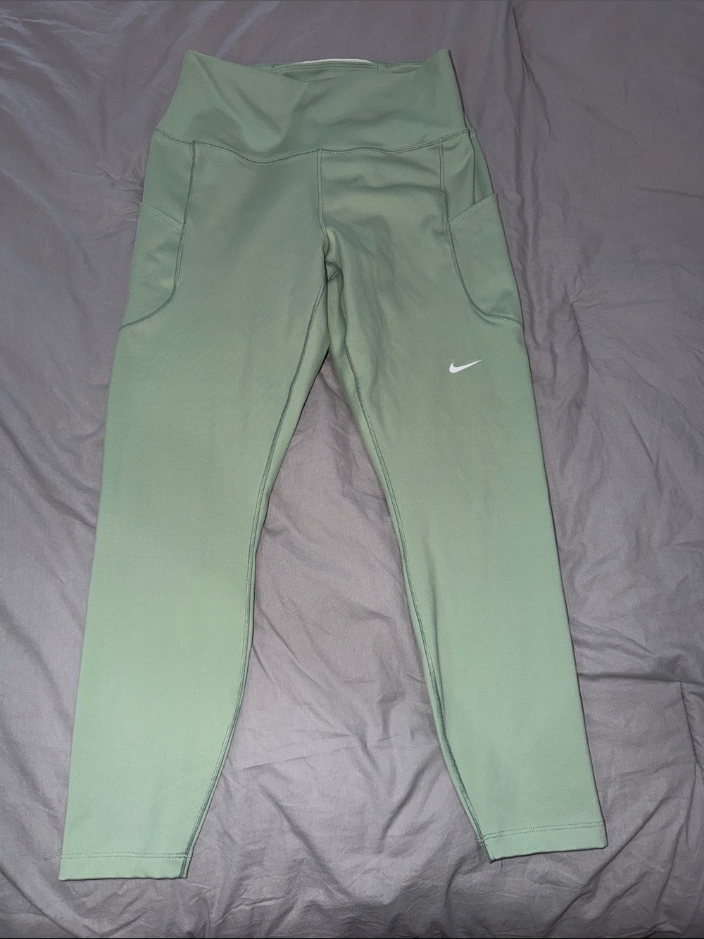 Nike Light Sage Green Athletic Leggings with Pockets